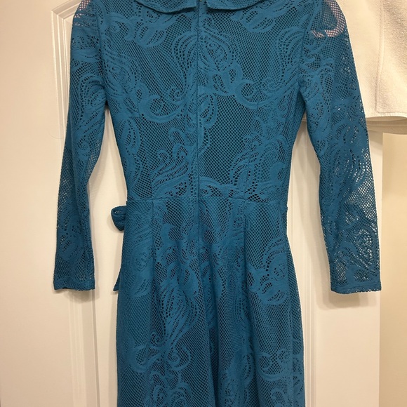 Lilly Pulitzer Blue Ruffled Wrap Dress - Picture 3 of 4